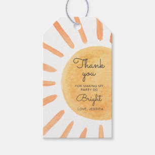 Sunshine Favor Tags Summer Boho Sun Geburtstag Geschenkanhänger
