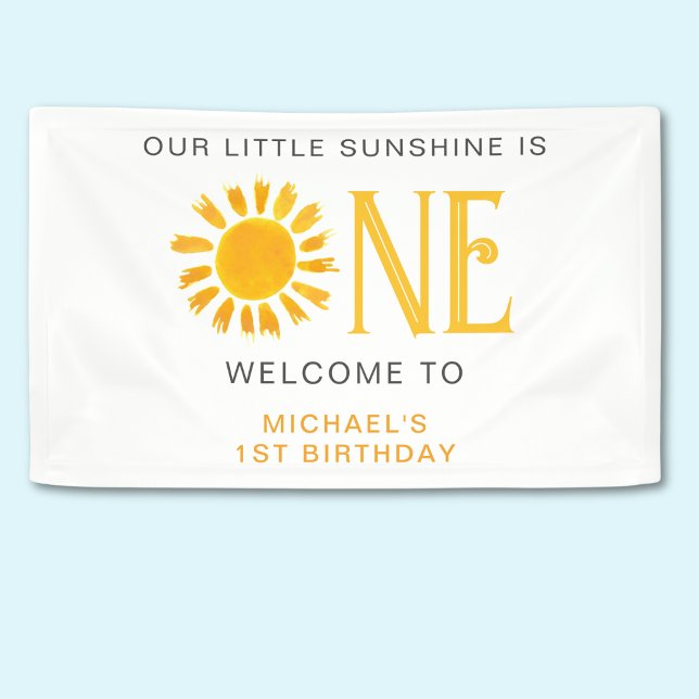 Sunshine First Birthday Willkommen Banner (Von Creator hochgeladen)