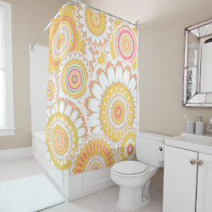 Sunshine Floral Mandalases Duschvorhang