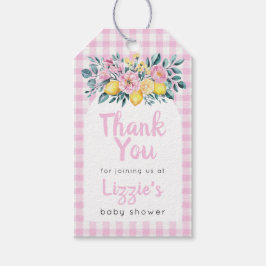 Sunshine Fun and Lemonade Baby Dusche Vielen Dank Geschenkanhänger