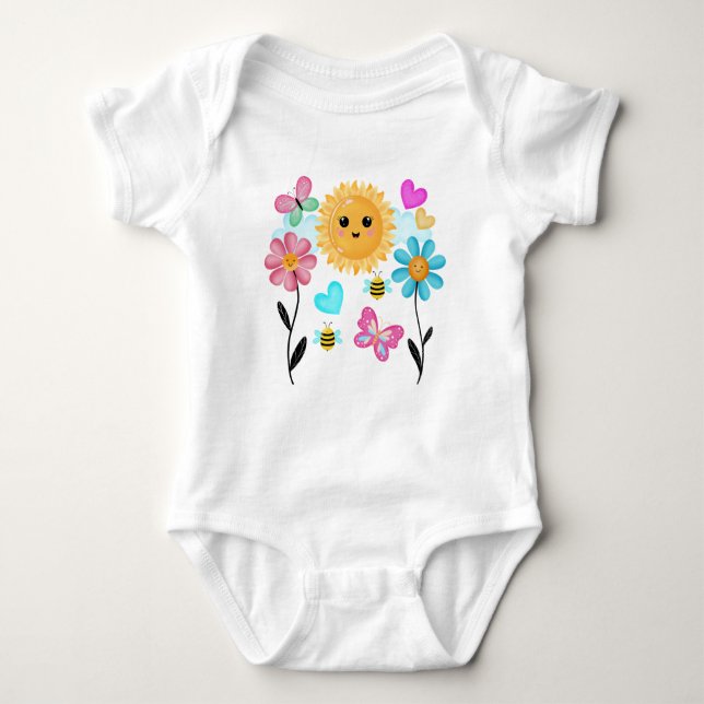 Sunshine Garden Baby Strampler (Vorderseite)