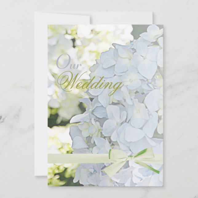 ©Sunshine Garden Hydrangeas Wedding Einladung (Vorderseite)