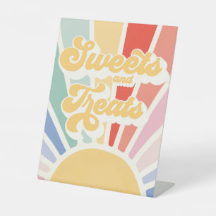 Sunshine Geburtstag Mute Regenbogen Süßigkeiten un Sockelschild