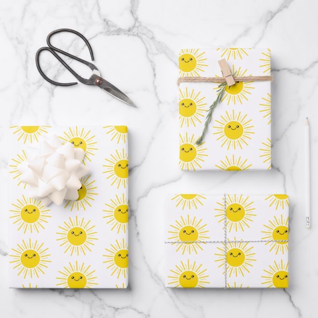 Sunshine Geschenkpapier Set (Vorderseite)