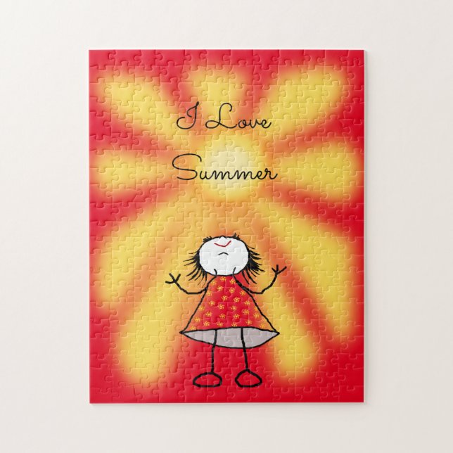 Sunshine Girl Puzzle - I Liebe Summer - Custom Tex (Vertikal)