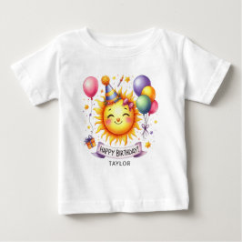 Sunshine Happy Birthday Individuelle Name Baby T - T-shirt
