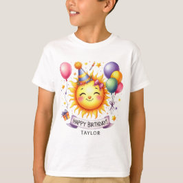 Sunshine Happy Birthday Individuelle Name Boy T -  T-Shirt