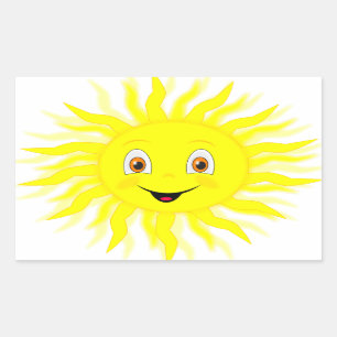 Sunshine Happy Face Rechteckiger Aufkleber