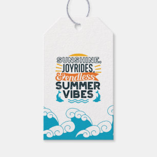 Sunshine & Joyrides - Zitat für endlose Sommerwobe Geschenkanhänger