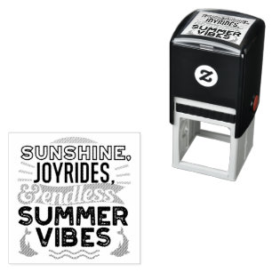 Sunshine & Joyrides - Zitat für endlose Sommerwobe Permastempel