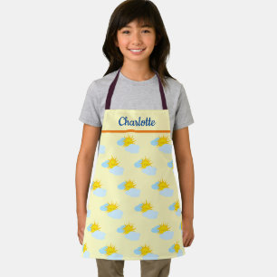 Sunshine Lächeln Girl Boy Niedlich Illustration Mu Schürze