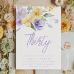 Sunshine & Lavender Floral 30. Geburtstag Party Einladung<br><div class="desc">Sunshine & Lavender Floral 30. Geburtstag Party Einladung Siehe Matching Collection in Niche und Nest Store</div>
