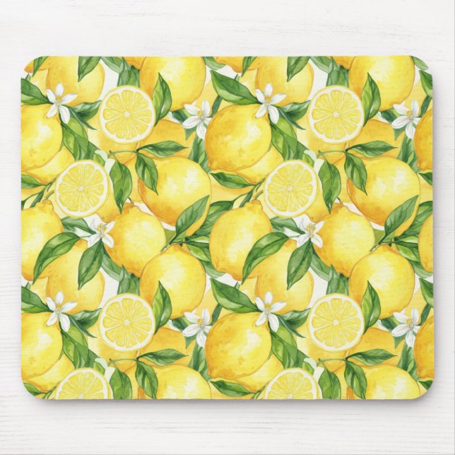 Sunshine Lemon Blossom Mousepad (Vorne)