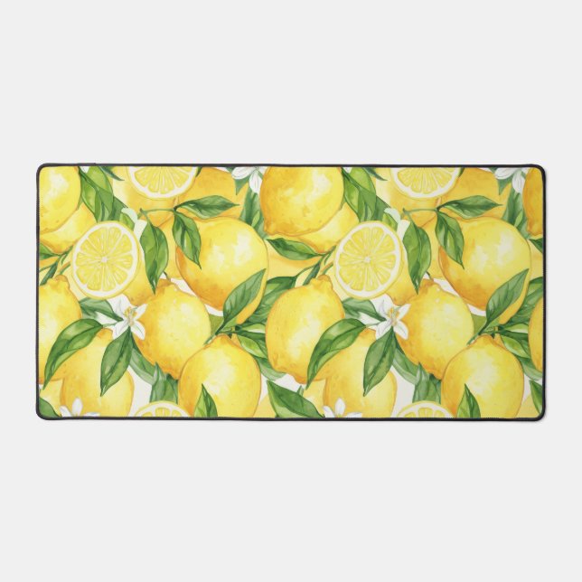 Sunshine Lemon Blossom Schreibtischunterlage (Vorderseite)