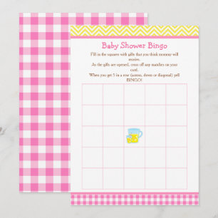 Sunshine & Lemonade Pink & Yellow Bingo Einladung