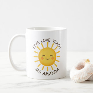Sunshine Live Love Teach Personalisierte Lehrkraft Kaffeetasse