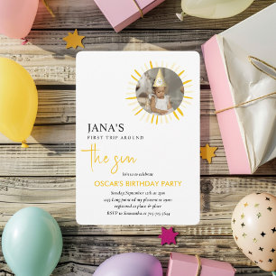 Sunshine macht eine Geburtstagsparty Einladung