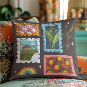Sunshine Meadows Stilvolle Familienname Monogram Kissen