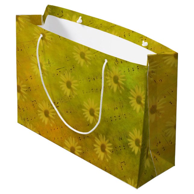 Sunshine Mixed Media Große Geschenktüte (Rückseite Schrägansicht)