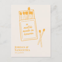 Sunshine Orange Match Made in Heaven Save the Date