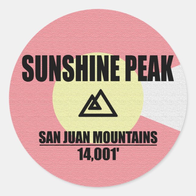 Sunshine Peak Runder Aufkleber (Vorderseite)