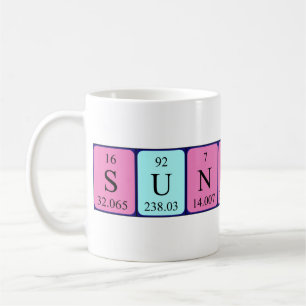 Sunshine périodique nom de la table mug