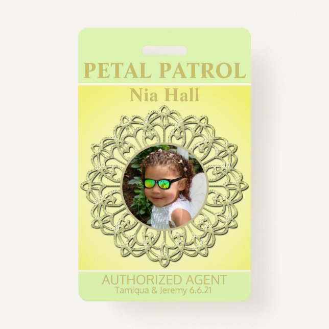 Sunshine Petal Patrol Flower Abzeichen Ausweis (Vorderseite)