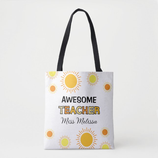 Sunshine Phantastisch Teacher Geschenk Beste Lehre Tasche (Vorderseite)