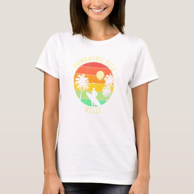 Sunshine Pill Wells Summer Maine Tropical Beach T-Shirt (Vorderseite)