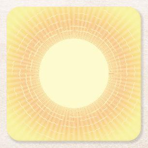 Sunshine Rechteckiger Pappuntersetzer