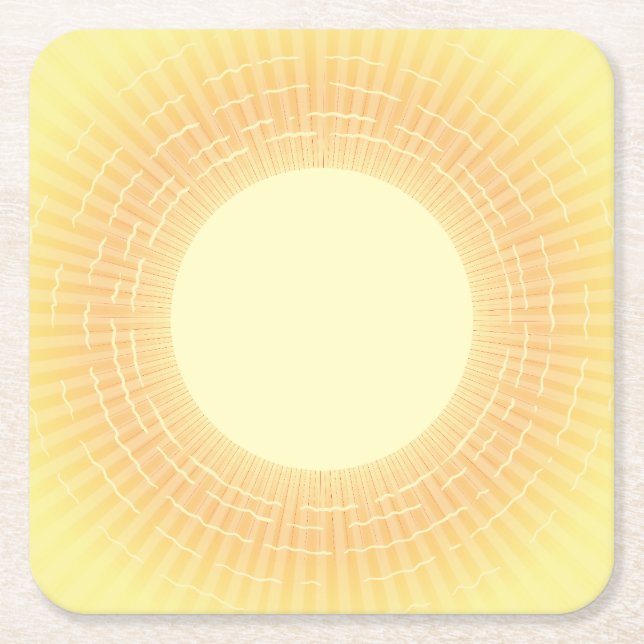 Sunshine Rechteckiger Pappuntersetzer (Vorderseite)