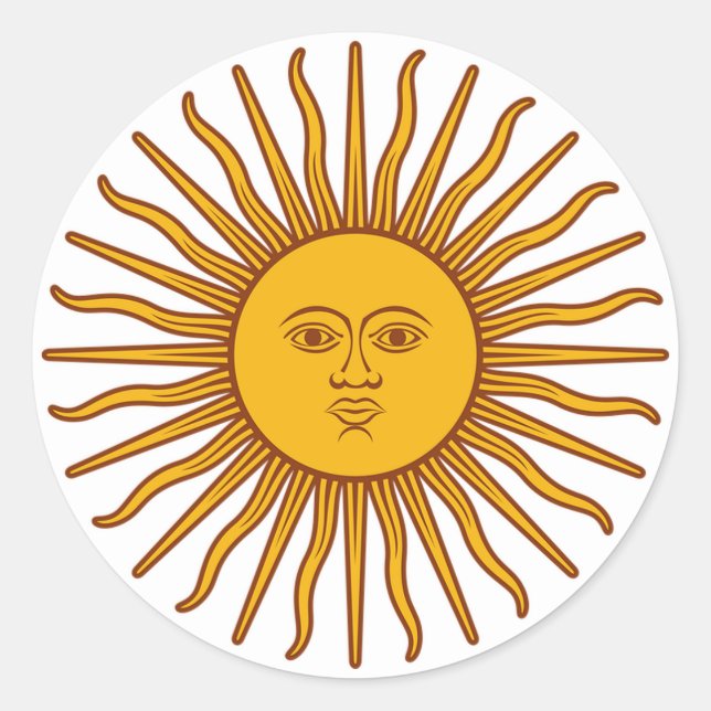 Sunshine Runder Aufkleber (Vorderseite)