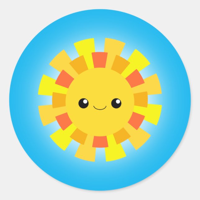 Sunshine Runder Aufkleber (Vorderseite)