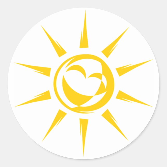 Sunshine Runder Aufkleber (Vorderseite)
