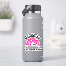 Sunshine & Skateboarding 4" Kiss Cut Vinyl Sticker