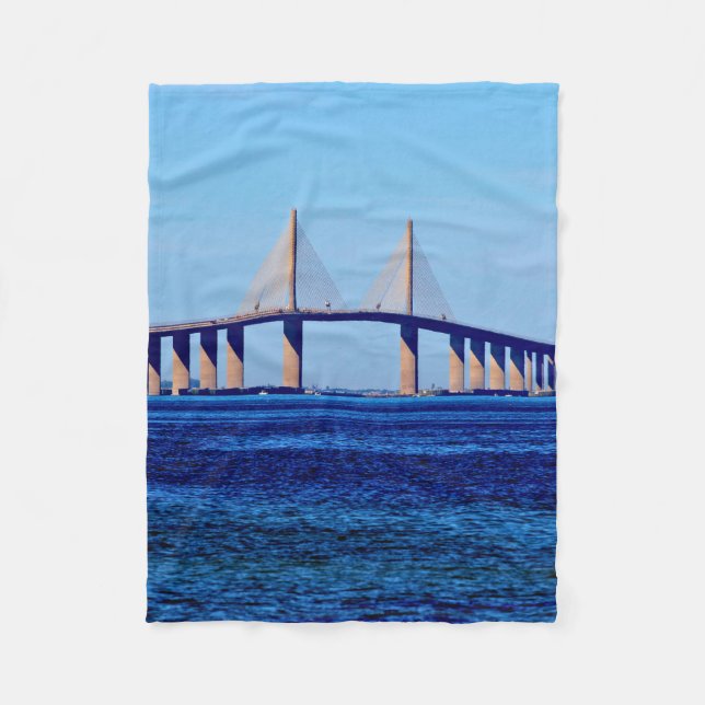 Sunshine Skyway Bridge Fleecedecke (Vorderseite)