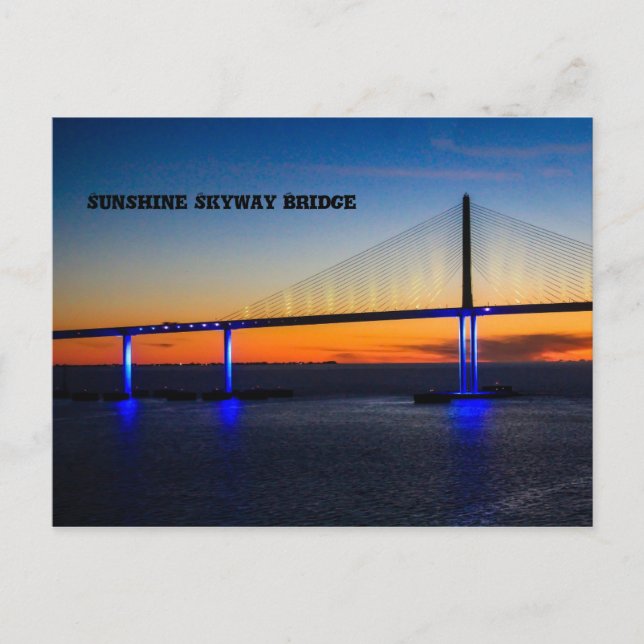 Sunshine Skyway Bridge, Florida Postkarte (Vorderseite)