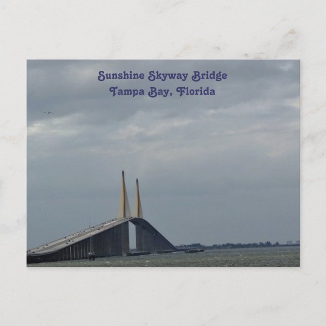 Sunshine Skyway Bridge Tampa Bay, FL. Postkarte (Vorderseite)