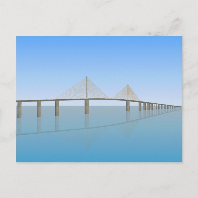 Sunshine Skyway Bridge: Tampa Bay: Postkarte (Vorderseite)