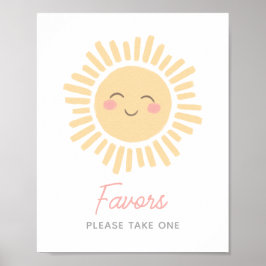 Sunshine Sun Birthday Party favorisiert Unterschri Poster