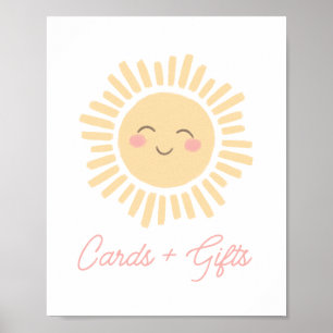 Sunshine Sun Geburtstagsparty Cards und Geschenke  Poster