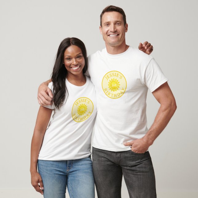 Sunshine Thème 1er Anniversaire T-shirt famille -  (Unisexe)