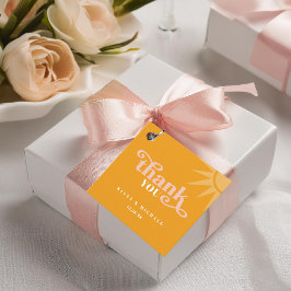 Sunshine Typografy Wedding Vielen Dank Gold ID1048 Geschenkanhänger