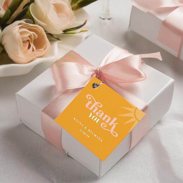 Sunshine Typografy Wedding Vielen Dank Gold ID1048 Geschenkanhänger (Von Creator hochgeladen)