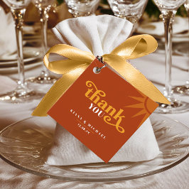 Sunshine Typografy Wedding Vielen Dank Red ID1048 Geschenkanhänger