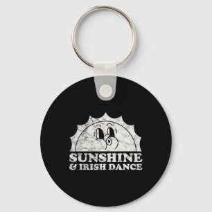 Sunshine und Irish Dance Retro Vintag Sun Irish D Schlüsselanhänger