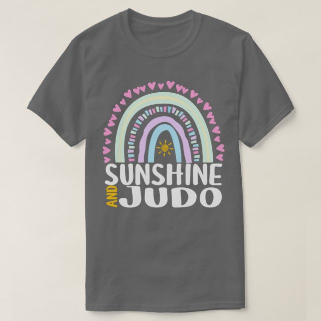 Sunshine und Judo Niedliches Regenbogengeschenk fü T-Shirt (Design vorne)