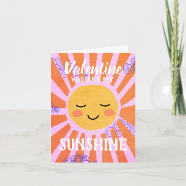 Sunshine Valentine Ferienkarte Feiertagskarte (Vorderseite)