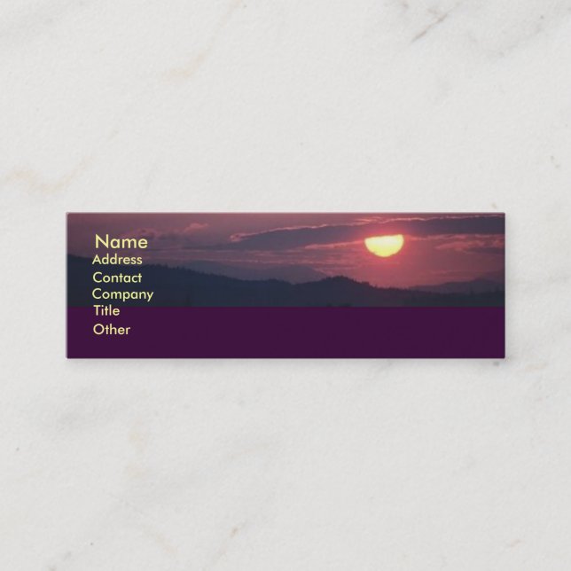 Sunshine Visitenkarte (Vorderseite)