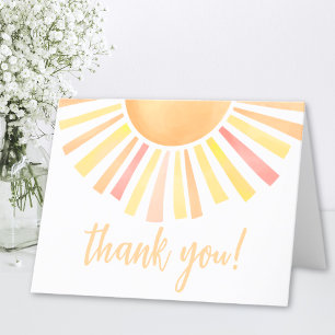 Sunshine Watercolor Bright Sun Vielen Dank Dankeskarte